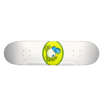 egg blue butterfly yellow oval design.png skateboard decks