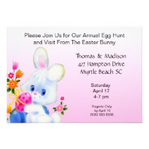 Egg Hunt and Easter Bunny Visit Invitation