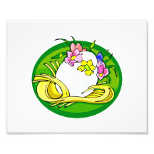 egg with flower tiara green oval.png photo