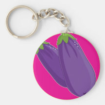 Eggplant Graphic Key Chains