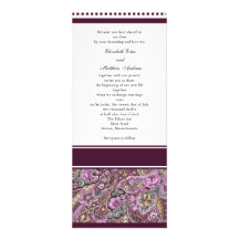Eggplant Paisley Wedding Invitation