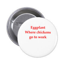 eggplant pinback button