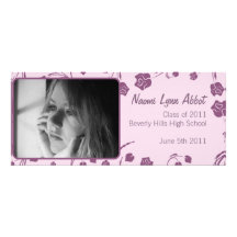 Eggplant Springtime Graduation Announcement