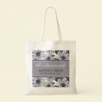 Eggplant Sunflowers Personalised Wedding Party Bag bags