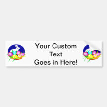 Eggs bunny blue oval graphic.png bumper sticker
