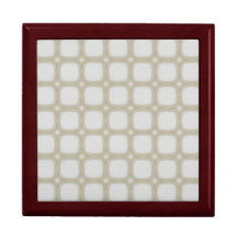 Eggshell Retro Rounded Squares Trinket Boxes