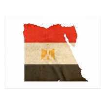 EGYPT MAP and FLAG Postcards