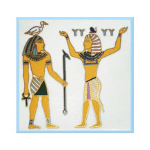 Egyptian Geb & Shu Earth & Air Stretched Canvas Prints
