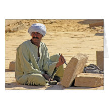 Egyptian Stonemason Greeting Card