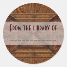 Egyptian Topaz Bookplate Round Stickers