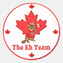 Eh Team Beaver Round Sticker