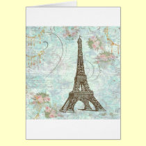 Eiffel Tower and Pink Roses cards