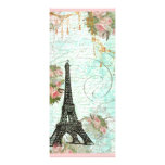 Eiffel Tower and Pink Roses Invites