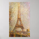 Eiffel Tower by Seurat, Vintage Pointillism Art Posters