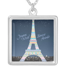 Eiffel Tower Christmas necklace