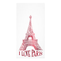 Eiffel tower customized photo card