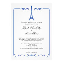 Eiffel Tower Elegant Wedding Invitation