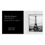 Eiffel Tower In Paris Striped Vintage Business Card