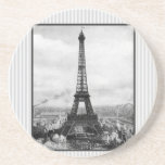 Eiffel Tower In Paris Striped Vintage Coaster