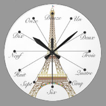 Eiffel Tower Large Wall Clock wall clocks