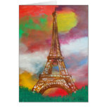 Eiffel Tower Painting Greeting Card