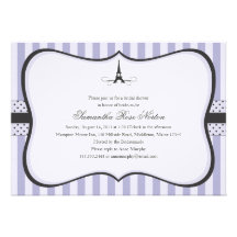 Eiffel Tower Paris Bridal Shower Personalized Invitation