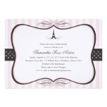 Eiffel Tower Paris Bridal Shower Personalised Announcement