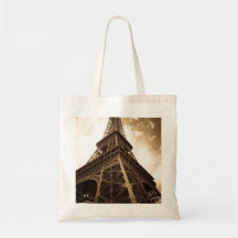 Eiffel tower Paris Canvas Bags