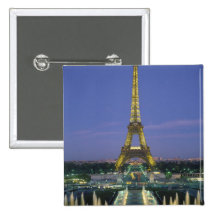 Eiffel Tower, Paris, France 2 Button