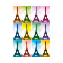 Eiffel Tower Paris France Pop Art posters
