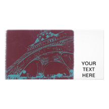Eiffel Tower Paris Personalized Photo Card