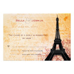 Eiffel Tower Peach RSVP Invites