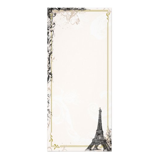 Eiffel Tower Photo Card Custom Rack Cards