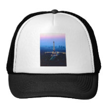 Eiffel Tower Twilight Trucker Hats