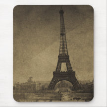 Eiffel Tower Vintage Stereoview Mouse Pad