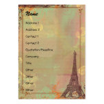 Eiffel Tower Vintage Style Profile/Save the Date Business Card Template