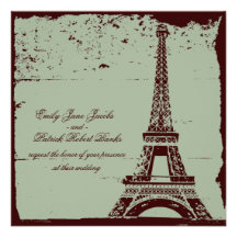 Eiffel Tower Wedding Invitations