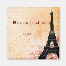 Eiffel Tower Wedding Magnet