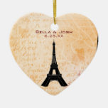 Eiffel Tower Wedding Ornament