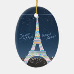 Eiffel Tower Xmas ornament