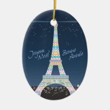 Eiffel Tower Xmas ornament
