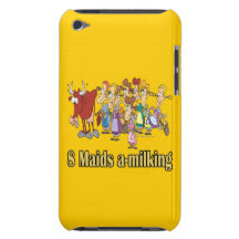 eight maids a-milking 8th eighth day christmas iPod touch Case-Mate case