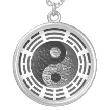 Eight Trigrams Yin Yang Embossed-Like Dragon Pendants