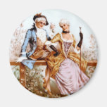 Eighteenth Century French Couple in Garden Fridge Magnet