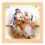 Eighteenth Century French Style Romantic Couple Personalised Announcement