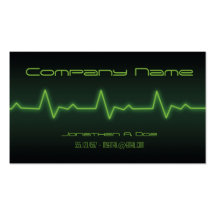 EKG Neon Business Card Templates