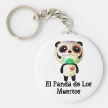 El Panda de Los Muertos Key Chain