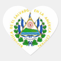 el salvador emblem heart sticker