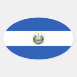 El Salvador Flag Oval Sticker