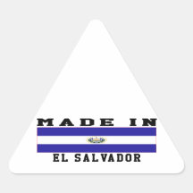 El Salvador Made In Designs Triangle Stickers